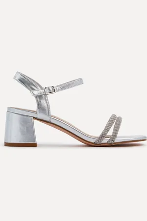 Linzi Sandales à talons lapin avec bordure de diamants