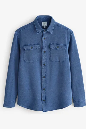 Next {Chemises de nuit à double poche en100coton texturé DenimXL