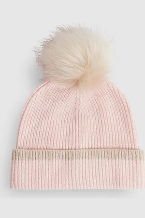 Reiss Bonnet à pompon côtelé en laine Hattie