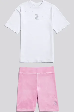 Juicy Couture Girls Loose T-Shirt & Velour Cycling Shorts Set122128cm