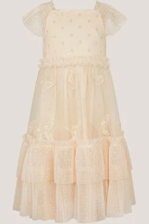 Monsoon Anina Butterfly Ruffle Party Dress134140cm