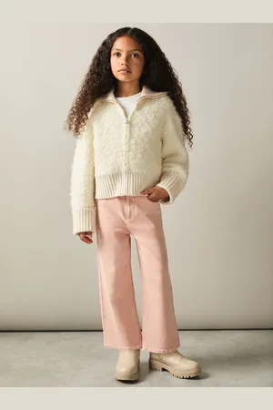 Reiss Becky Fluffy Zip-Through Cardigan With Wool5 - 6 ans (110 - 116cm)
