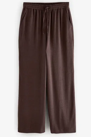 Next Crinkle Textured Wide Leg Trousers
