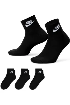 Nike Tous les jours Essentiel Cheville 100% Coton Chaussettes 3 LotXL