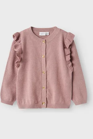 NAME IT Manches longues Frill Fibre métallisée Glitter Cardigan2 - 3 ans (92 - 98cm)