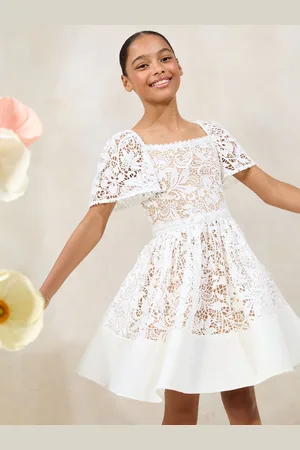 Lipsy London Lace Square Neck Occasion Dress (5-16yrs)128134cm