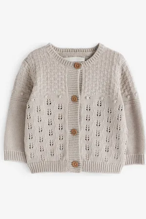 The Little Tailor 100% Cotton Pointelle Knitted Cardigan3 - Mois 6 (62 - 68cm)