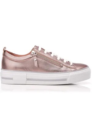 Moda In Pelle Baskets Filician à semelle épaisse zippée et lacée