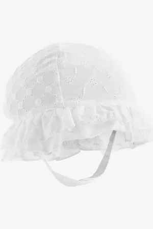 Next Chapeau baquet à volant brodé (0mths-2yrs)Jusqu