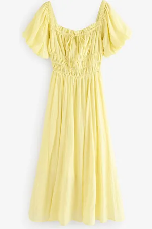 Next Robe mi-longue à manches bouffantes38