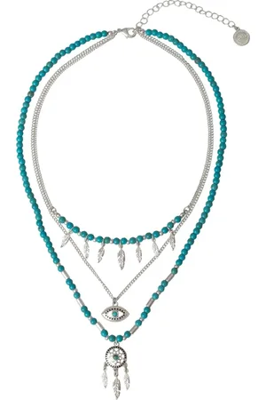 Bibi Bijoux Gold Tone Dreamcatcher Beaded Layered Necklaceun