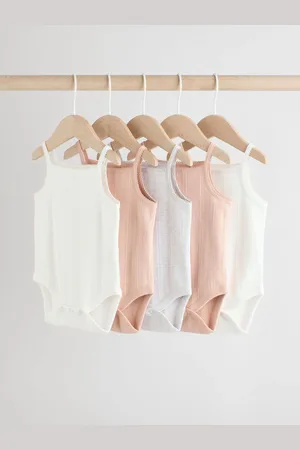 Next Lot de 5 bodys à bretelles bébé 100% coton2 - 3 ans (92 - 98cm)