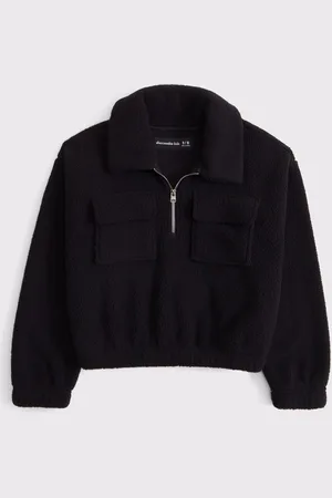 Abercrombie & Fitch Sherpa Fleece Borg Quauter Zip Fleece Pull13 - 14 ans (158 - 164cm)