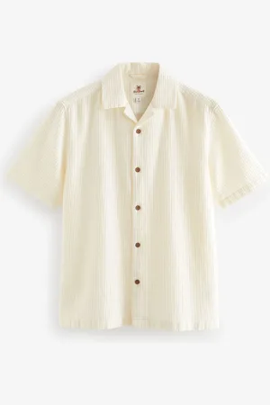 Next 100% Coton Gaufre texturé Manches courtes ChemiseXL