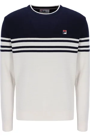 Fila Nate Crochet Knitted Crew 100% Cotton Sweat TopMédium
