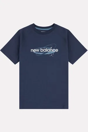 New Balance Boys Blue Global 100% Cotton T-Shirt12 - 13 ans (152 - 158cm)