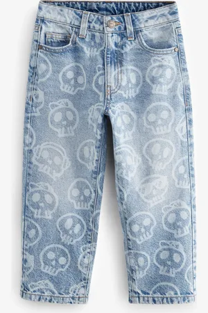 Next All-Over Skull Denim 100% Cotton Jeans (3-16yrs)5 ans (110cm)