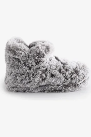 Totes Ladies Faux Fur Bottes Slippers