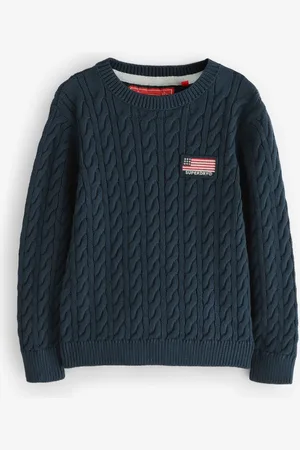 Superdry Pull en maille torsadée 100% coton110116cm