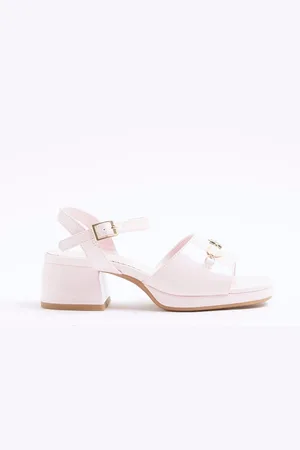 River Island Girls Heart Trim Heeled Sandalsr. u.4eu37