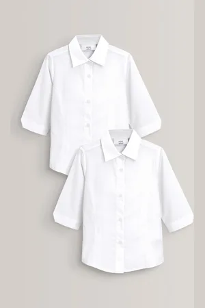 Next Paquet de 2 blouses scolaires à manches trois quarts (3-17ans)146 cm Slim