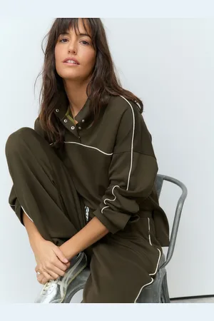 Next Slinky Popper Neck Tipped Sporty Sweatshirtxsmall