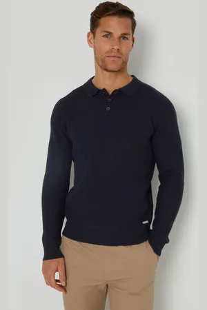 Threadbare Manches longues en tricot Polo PullXXL