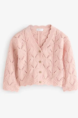 Next 100% Cotton V-Neck Knitted Cardigan (3mths-7yrs)9298cm