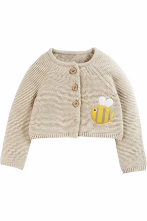 Frugi Cardigan en maille neutre Cute As A Button bébé3 - Mois 6 (62 - 68cm)