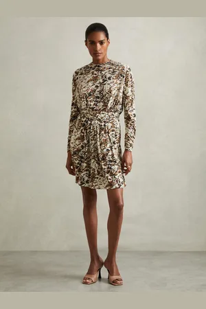 Reiss Jala Wool-Blend Fleuri - Robe en jersey impriméXS