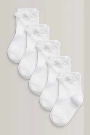Next Lot de 5 chaussettes de cheville Volants en coton richeUK 12.5 - 3.5