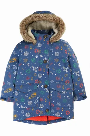 Frugi Manteau parka imperméable Space Imprimé9 - 10 ans (134 - 140cm)