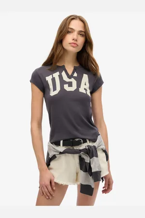 Superdry 100% Cotton Athletic Essentials Notch Neck Graphic T-Shirt40
