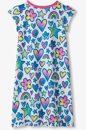 Hatley Aquarelle Doodles Volants Ourlet Peignoir NIGHT98104cm