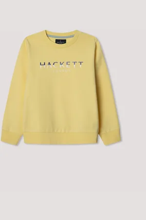 Hackett London Older Boys 100% Cotton Yellow Sweat Top134140cm