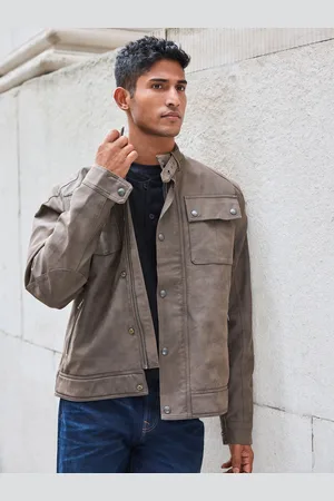 Next Veste de motard en cuir fauxXL