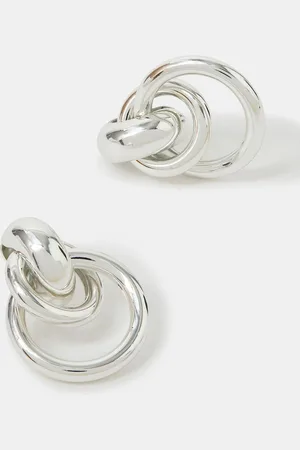 Accessorize Plated Round Link Hoop Earringsun