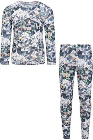 Mountain Warehouse Kids - Ensemble Thermique Talus Imprimé - Top et Jogging3 - 4 ans (98 - 104cm)