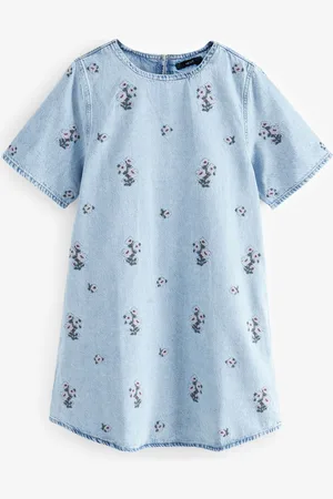 Next 100% Coton Manches courtes Denim T-Robe chemiseM Tall