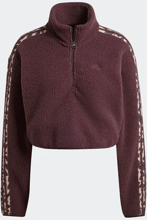 adidas Animal Teddy 3 Rayure 1/4 Zip Top36-38