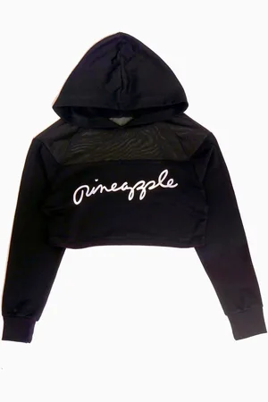 Pineapple Sweat à capuche court à empiècement en maille11 - 12 ans (146 - 152cm)