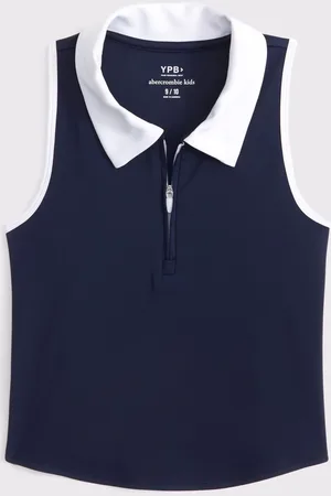 Abercrombie & Fitch Active Athleisure Zip Neck Polo Raccourci Top166168cm