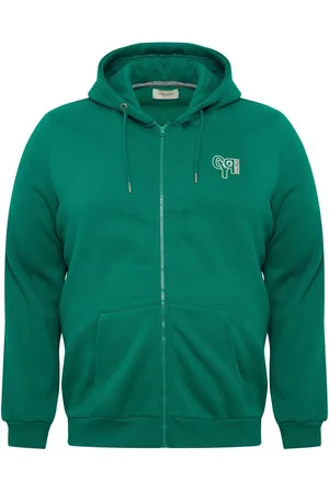 Blend Big & Tall Zip Through Hooded Sweatshirt with Chest Print3XL