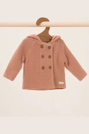 HOMEGROWN Cache-nez à capuche en double tricot de coton biologique 100%. Cardigan6 - Mois 12 (68 - 80cm)