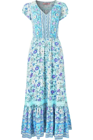 Joe Browns Button Detail Border Print Maxi Dress40
