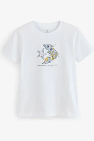 Converse T-shirt 100% coton à motif étoile et chevronsMédium