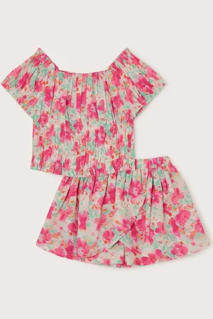 Monsoon Tropical Floral Shirred Top and Skort Set152158cm