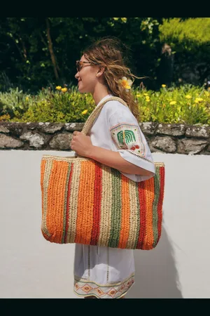 Next Sac à bandoulière en pailleun