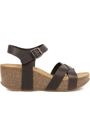 CELTIC & CO. . Sandales Compensées croisées marroneu38