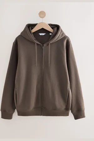 Next Sweat zippé en jersey riche en coton à capucheMédium